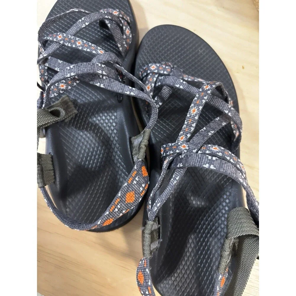 Chaco Z Cloud X2 Creed Golden Womens Sandals Gray Orange Hiking Sport Size 9